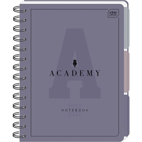 Kołozeszyt (kołonotatnik) ACADEMY A5 100 # PP A5 100k. 90g krata Interdruk (z przekładkami) Kołozeszyt (kołonotatnik) ACADEMY A5 100 # PP A5 100k. 90g krata Interdruk (z przekładkami)