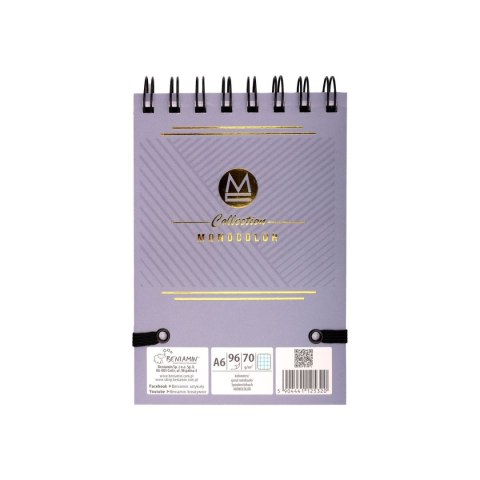 Kołozeszyt (kołonotatnik) MONOCOLOR A6 96k. krata (nd) (5320) Kołozeszyt (kołonotatnik) MONOCOLOR A6 96k. krata (nd) (5320)