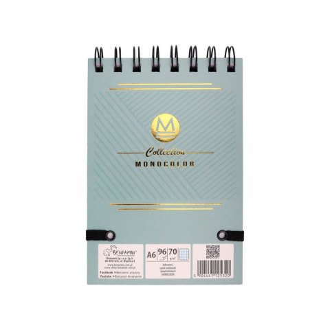 Kołozeszyt (kołonotatnik) MONOCOLOR A6 96k. krata (nd) (5320) Kołozeszyt (kołonotatnik) MONOCOLOR A6 96k. krata (nd) (5320)