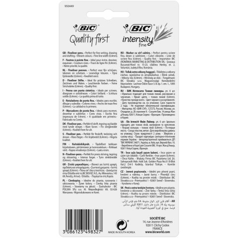 Cienkopis Bic Intensity FINE mix 0,4mm 6kol. (950444) Cienkopis Bic Intensity FINE mix 0,4mm 6kol. (950444)