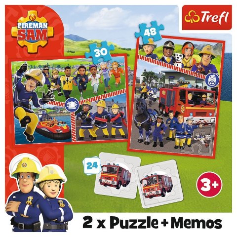 Puzzle Strażak Sam 2w1 el. Trefl (93334)