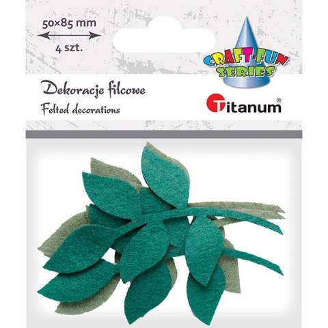 Ozdoba filcowa Titanum Craft-Fun Series liście z gałązką (19YJ-013) Ozdoba filcowa Titanum Craft-Fun Series liście z gałązką (19YJ-013)