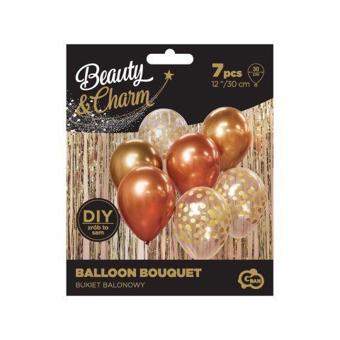 Balon foliowy Godan bukiet balonowy złoto miedziany 12cal (BB-ZLM7) Balon foliowy Godan bukiet balonowy złoto miedziany 12cal (BB-ZLM7)