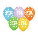 Balon gumowy Sto lat/mix kolor, 5 szt. mix 300mm 12cal Godan (GZ-STL5)