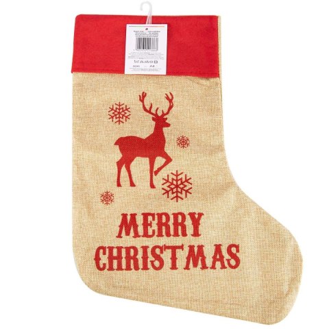 Skarpeta świąteczna jutowa 45cm Arpex (SM3868)