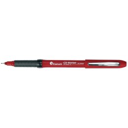 Marker do cd Titanum czerwony 0,5mm (PY1094C-01)
