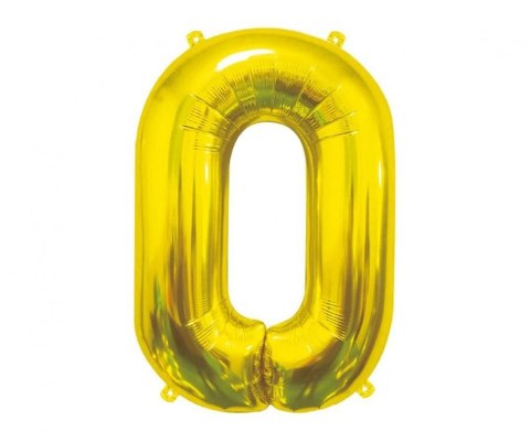 Balon foliowy Cyfra 0, złota, 85 cm 85cal Godan (BC-HZL0) Balon foliowy Cyfra 0, złota, 85 cm 85cal Godan (BC-HZL0)