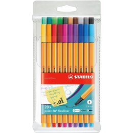 Cienkopis Stabilo mix 0,4mm 20kol. (8820)
