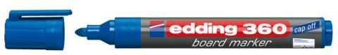 Marker suchościeralny Edding 360 niebieski 1,5-3,00mm okrągła końcówka Marker suchościeralny Edding 360 niebieski 1,5-3,00mm okrągła końcówka