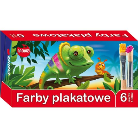 Farby plakatowe Mona kolor: mix 20ml 6 kolor. Farby plakatowe Mona kolor: mix 20ml 6 kolor.