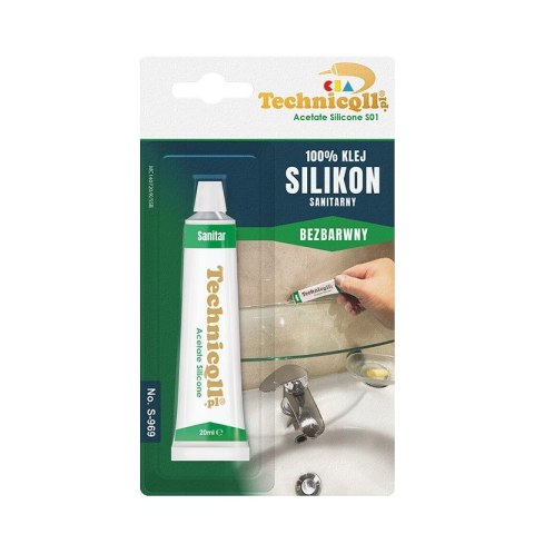Klej w tubie Silikon bezbarwny 20ml Technicqll (S-969) Klej w tubie Silikon bezbarwny 20ml Technicqll (S-969)
