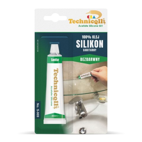 Klej w tubie Silikon bezbarwny 20ml Technicqll (S-969) Klej w tubie Silikon bezbarwny 20ml Technicqll (S-969)