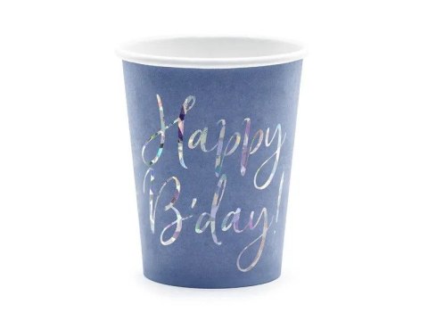 Kubek jednorazowy Partydeco Happy Bday!, granatowy papier 220ml (KPP63-074-EU1) Kubek jednorazowy Partydeco Happy Bday!, granatowy papier 220ml (KPP63-074-EU1)