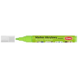 Marker specjalistyczny Toma akrylowy-zielony jasny metaliczny zielony metaliczny 2,5mm okrągła końcówka (TO-402)