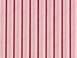 Słomka papierowe, j. róż, 19,5cm 10 szt Partydeco (SPP9-081J)