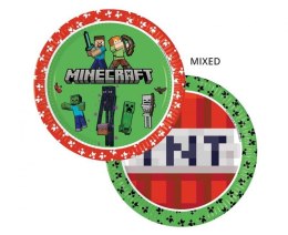 Talerz jednorazowy Godan Minecraft papier śr. 230mm 8 szt (95441)