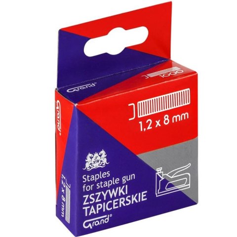 Zszywki Grand GR-T01 do zszywacza tapicerskiego/takera 1,2 1000 szt (110-1705) Zszywki Grand GR-T01 do zszywacza tapicerskiego/takera 1,2 1000 szt (110-1705)