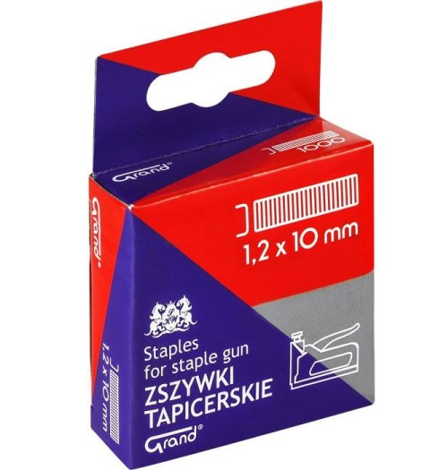 Zszywki Grand GR-T01 do zszywacza tapicerskiego/takera 1,2 1000 szt (110-1706) Zszywki Grand GR-T01 do zszywacza tapicerskiego/takera 1,2 1000 szt (110-1706)