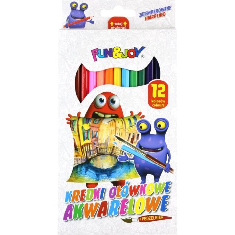 Kredki akwarelowe Fun&Joy 12 kol. (FJ-12AKW) Kredki akwarelowe Fun&Joy 12 kol. (FJ-12AKW)