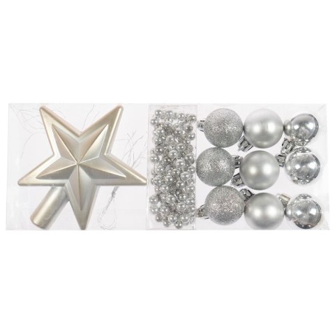 Bombki Zestaw choinkowy (11 elementów) srebrny plastik Arpex (BN7895SRE-7864) Bombki Zestaw choinkowy (11 elementów) srebrny plastik Arpex (BN7895SRE-7864)