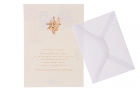 Kartka składana KOMUNIA [mm:] 200x135 Pol-mak (ld kom)