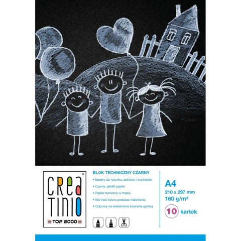 Blok techniczny Top 2000 Creatinio A4 czarny 160gg 10k (400079853) Blok techniczny Top 2000 Creatinio A4 czarny 160gg 10k (400079853)