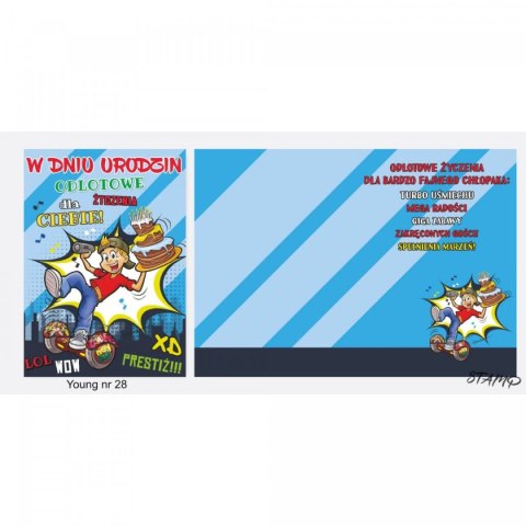 Kartka składana Ev-corp Young Urodzinowy dla chłopaka B6 (STKY-028) Kartka składana Ev-corp Young Urodzinowy dla chłopaka B6 (STKY-028)
