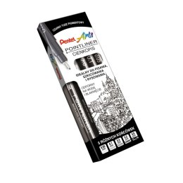 Cienkopis POINTLINER czarne mixmm 1kol. Pentel (XBLW355C)