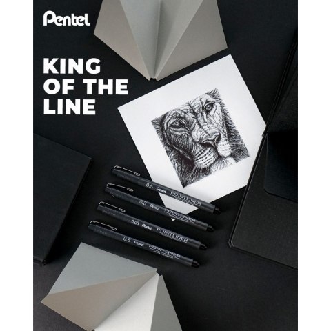 Cienkopis POINTLINER czarne mixmm 1kol. Pentel (XBLW355C) Cienkopis POINTLINER czarne mixmm 1kol. Pentel (XBLW355C)