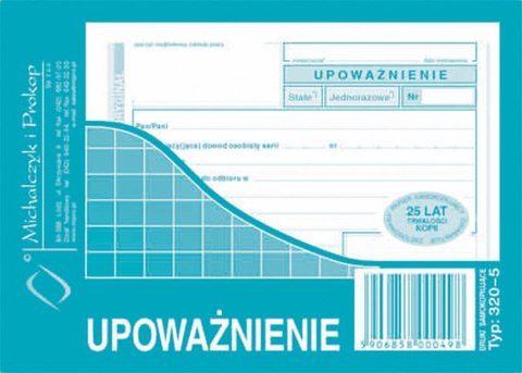 Druk samokopiujący Michalczyk i Prokop Upoważnienie A6 80k. (320-5) Druk samokopiujący Michalczyk i Prokop Upoważnienie A6 80k. (320-5)