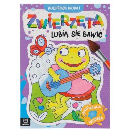 Książeczka edukacyjna Aksjomat Koloruję wodą! Zwierzęta lubią się bawić. Malowanka wodna (3272)