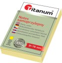 Notes samoprzylepny (karteczki) Titanum żółty 100k [mm:] 51x76 (S-2004)