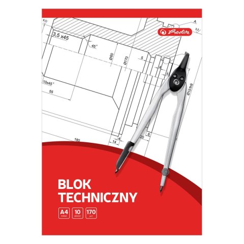 Blok techniczny Herlitz 9583626 A4 biały 10k (400198599) Blok techniczny Herlitz 9583626 A4 biały 10k (400198599)