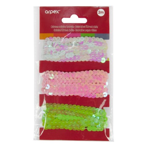 Tasiemka cekinowa 3 szt. mix Arpex (BN4773)