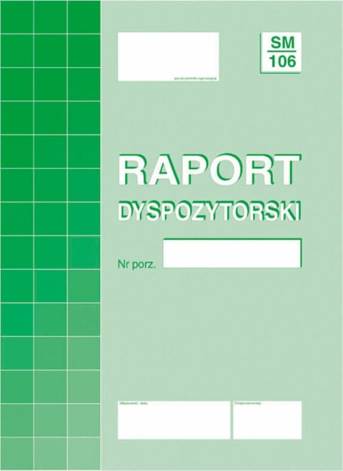 Druk offsetowy raport dyspozytorski SM/106 A4 40k. Michalczyk i Prokop (804-1) Druk offsetowy raport dyspozytorski SM/106 A4 40k. Michalczyk i Prokop (804-1)