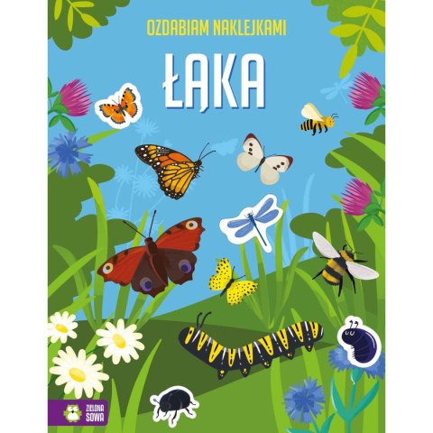Książeczka edukacyjna Ozdabiam naklejkami. Łąka Zielona Sowa