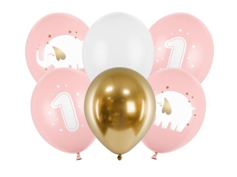 Balon gumowy Partydeco Roczek, Pastel Pale Pink różowa 300mm (SB14P-322-081J-6) Balon gumowy Partydeco Roczek, Pastel Pale Pink różowa 300mm (SB14P-322-081J-6)