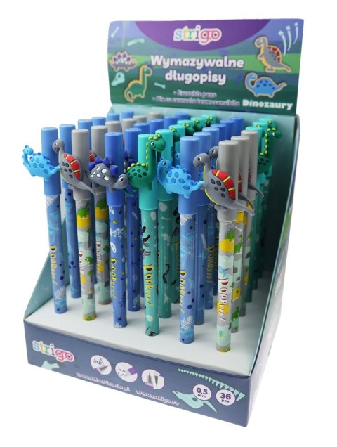 Długopis wymazywalny Strigo dinozaury 5902315577640 niebieski 0,5mm (SSC201) Długopis wymazywalny Strigo dinozaury 5902315577640 niebieski 0,5mm (SSC201)