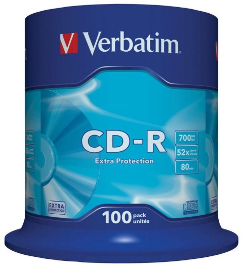 Płyta cd Verbatim CD-R cake 100 700MB x52 Płyta cd Verbatim CD-R cake 100 700MB x52