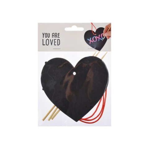 Zawieszka zdrapka serce 3szt./op. Arpex (WA3906)