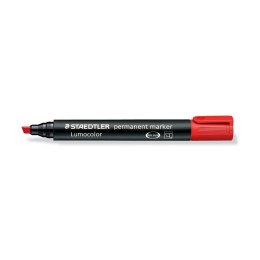 Marker permanentny Staedtler czerwony 2-5mm ścięta końcówka