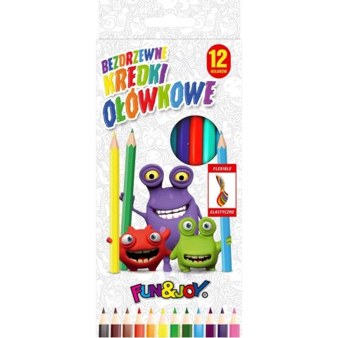 Kredki ołówkowe Fun&Joy bezdrzewne sześciokątne 12 kol. 12 kol. Kredki ołówkowe Fun&Joy bezdrzewne sześciokątne 12 kol. 12 kol.