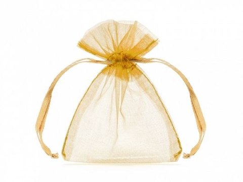 Organza Partydeco Woreczki z organzy, złoty, 10cm (WRG5-019-10) Organza Partydeco Woreczki z organzy, złoty, 10cm (WRG5-019-10)