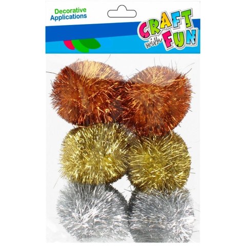 Pompony mix 6 szt Craft with Fun (521654)