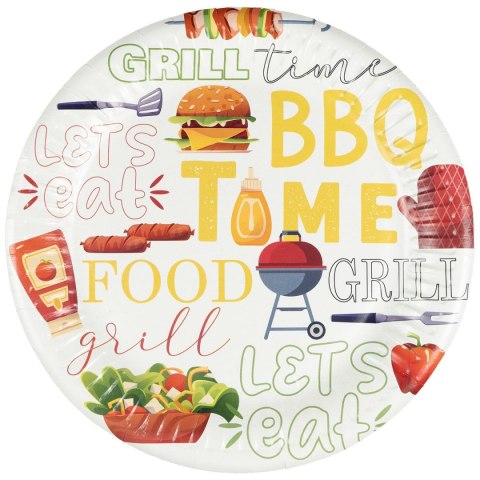 Talerz jednorazowy Arpex Grill Time papier śr. 180mm 8 szt (DC0437F) Talerz jednorazowy Arpex Grill Time papier śr. 180mm 8 szt (DC0437F)