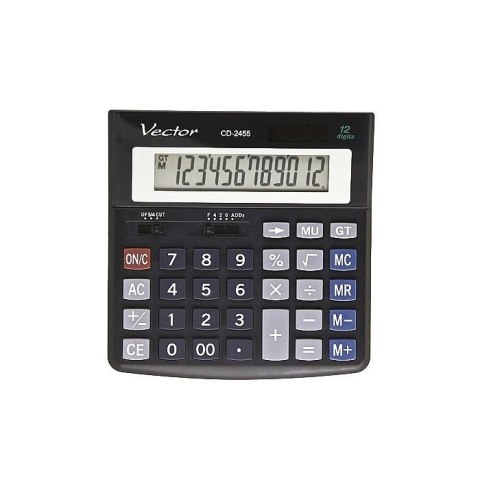 Kalkulator na biurko Vector (KAV CD-1202 BLK) Kalkulator na biurko Vector (KAV CD-1202 BLK)