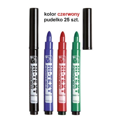 Marker permanentny Fibracolor czerwony 6,0mm okrągła końcówka Marker permanentny Fibracolor czerwony 6,0mm okrągła końcówka