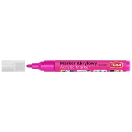 Marker specjalistyczny Toma akrylowy-metaliczny rózowy różowy metaliczny 2,5mm okrągła końcówka (TO-402)