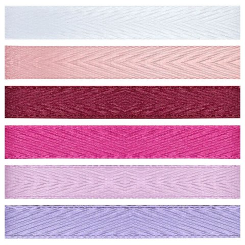 Wstążka Craft-Fun Series 2324015-B 6 kolorów 10x2 [mm x m] mix Titanum (1cmx2m)