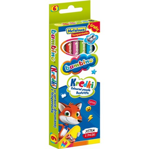 Kredki ołówkowe St.Majewski Bambino 6 kol. Kredki ołówkowe St.Majewski Bambino 6 kol.